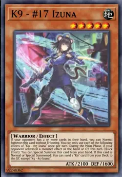 Yugioh! K9-17 Izuna Justice Hunters JUSH-EN031 2025 - Image 1