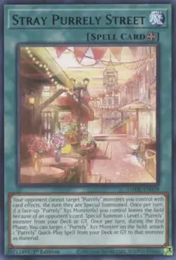 Stray Purrely Street - AMDE-EN019 - Rare - 1st Edition NM YuGiOh! Amazing Defen - Image 1
