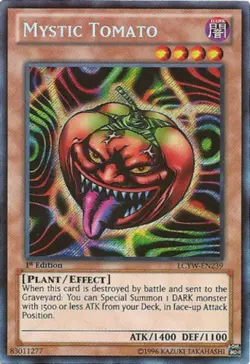 Mystic Tomato - LCYW-EN239 - Secret Rare - 1st Edition NM YuGiOh! Legendary Col - Image 1