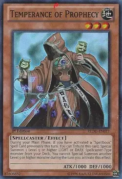 Temperance of Prophecy - REDU-EN017 - Super Rare - 1st Edition NM YuGiOh! Retur - Image 1