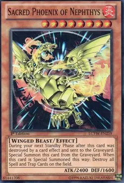 Sacred Phoenix of Nephthys - LCYW-EN259 - Super Rare - 1st Edition NM YuGiOh! L - Image 1