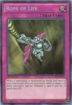 Rope of Life - LCYW-EN147 - Secret Rare - 1st Edition NM YuGiOh! Legendary Coll - Image 1