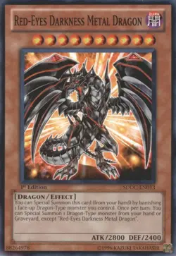 Red-Eyes Darkness Metal Dragon - SDDC-EN013 - Common - 1st Edition NM YuGiOh! S - Image 1