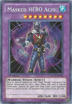 Masked HERO Acid - PRC1-EN018 - Secret Rare - 1st Edition NM YuGiOh! YGO MISC - Image 1