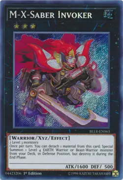 M-X-Saber Invoker - BLLR-EN063 - Secret Rare - 1st Edition NM YuGiOh! Battles o - Image 1