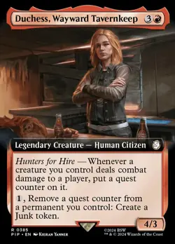 MTG Duchess, Wayward Tavernkeep - Foil - Extended Art NM-Mint Universes Beyond: - Image 1