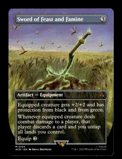 MTG - Sword of Feast and Famine Borderless - Assassin's Creed - Near Mint - Image 1