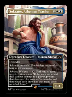 MTG - Sokrates, Athenian Teacher - Borderless - Assassin's Creed - Near Mint - Image 1