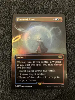 Magic The Gathering MTG - Flame of Anor (Borderless) Foil - UB LTR - Image 1