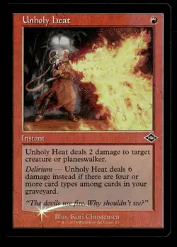 MTG - Unholy Heat - Retro Frame - Modern Horizons 2 - Near Mint FOIL - Image 1