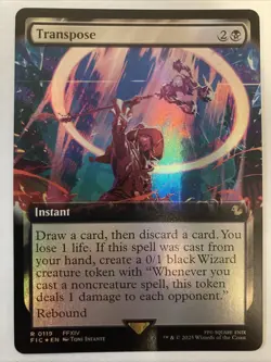 MTG Final Fantasy #119 Transpose Borderless Foil NM/M Unplayed Rare - Image 1