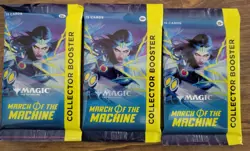 3 - (Three) Magic the Gathering March of the Machine Collector Booster MTG - Image 1