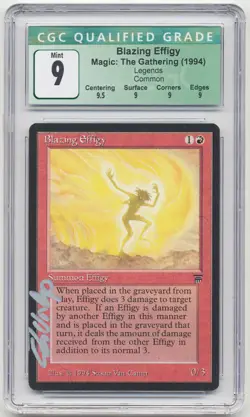 Graded Silver Signed Blazing Effigy CGC 9 Q+ Legends Artist Susan Van Camp MTG! - Image 1