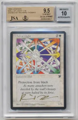 Graded Gold Signed Wall of Light BGS 9.5 Legends Artist Richard Thomas MTG Magic - Image 1