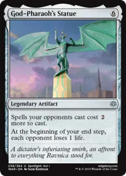 Light Play, English MTG Regular God-Pharaoh's Statue War of the Spark Magic the - Image 1