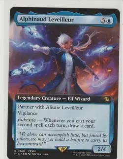 Alphinaud Leveilleur Extended Art Rare MtG Card FIC 140 Final Fantasy Commander - Image 1