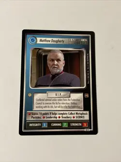 Star Trek CCG Personnel Federation Matthew Dougherty Black Boarder Card - Image 1