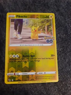 Pikachu 027/078 - Pokemon Go - Common - Reverse Holo - Pokemon Card TCG - LP - Image 1