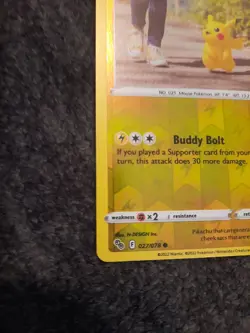 Pikachu 027/078 - Pokemon Go - Common - Reverse Holo - Pokemon Card TCG - LP - Image 3