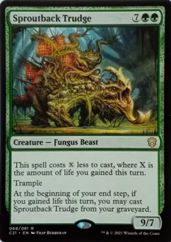 068/081 SPROUTBACK TRUDGE RARE COMMANDER 2021 MTG CARD - Image 1