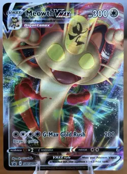 Meowth VMAX - SWSH005 - Pokemon Sword & Shield Promo Ultra Rare Holo Card - Image 1