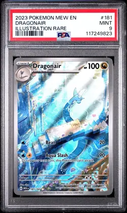 2023 Pokemon Mew EN 151 Dragonair Holo Illustration Card #181/165 PSA 9 - Image 1