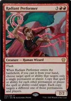 054/081 RADIANT PERFORMER RARE COMMANDER 2021 MTG CARD - Image 1