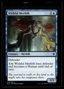 Wishful Merfolk 73 C Throne of Eldraine Near Mint MTG | Buy 10 Get 10 Free - Image 1