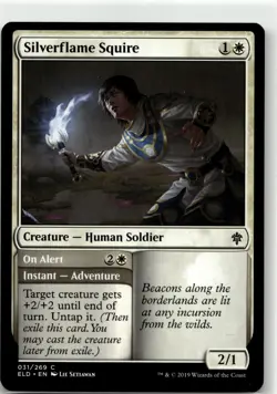 Silverflame Squire 31 C Throne of Eldraine Near Mint MTG | Buy 10 Get 10 Free - Image 1