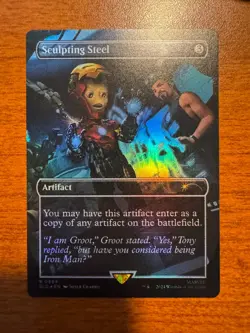 Sculpting Steel - R 0864 NM Foil MTG Secret Lair x Marvel Groot Iron Man SLD - Image 1