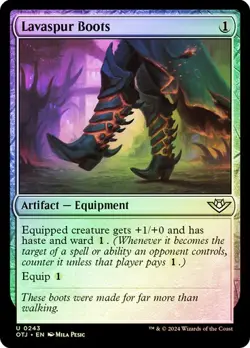 FOIL Lavaspur Boots ~ Outlaws of Thunder Junction [ NM ] [ Magic MTG ] - Image 1