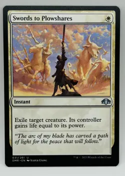 MTG Swords to Plowshares Dominaria Remastered Regular - Image 1