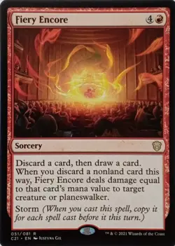 051/081 FIERY ENCORE RARE COMMANDER 2021 MTG CARD - Image 1