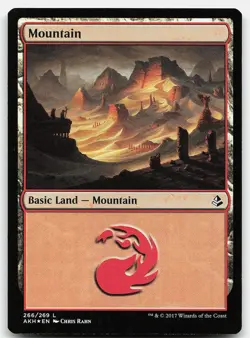 MTG Mountain FOIL L Amonkhet 266 LP - Image 1