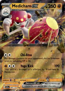 Medicham ex (080/142) Double Rare SV07: Stellar Crown NM Pokemon TCG - Image 1