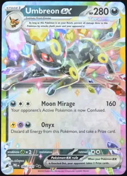 Pokemon TCG Umbreon ex 060/131 2025 Prismatic Evolutions Double Rare Card - NM - Image 1