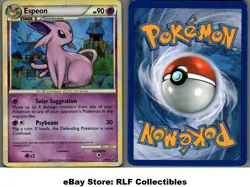 2010 Pokemon, HGSS Undaunted Deck Exc., #2/90 Espeon, Cracked Ice Holo Rare - Image 1