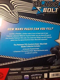 Pokemon Black Bolt Binder Collection New Factory Sealed - Image 5