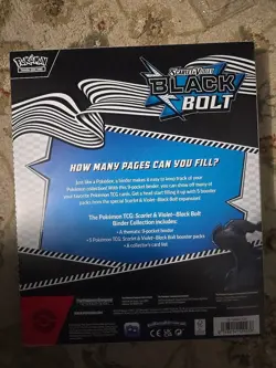 Pokemon Black Bolt Binder Collection New Factory Sealed - Image 3