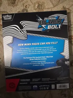 Pokemon Black Bolt Binder Collection New Factory Sealed - Image 5