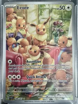 2024 POKEMON TWILIGHT MASQUERADE #188/167 EEVEE ILLUSTRATION RARE PSA 10 - Image 3
