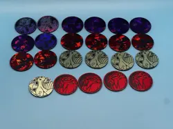 Pokemon Small Plastic 81 Coin Lot- Official TCG Game Markers Never Been Used - Image 4