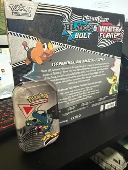 Pokemon Bundle: Black Bolt White Flare Poster Collection + Unova Tin (SEALED) - Image 4