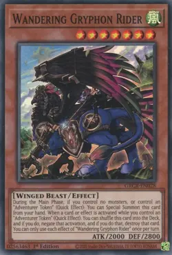 Wandering Gryphon Rider - GRCR-EN028 - Super Rare - 1st Edition NM YuGiOh! Gran - Image 1