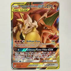 Charizard & Braixen GX 22/236 Sm-Cosmic Eclipse Holo Pokemon Card LP - Image 1
