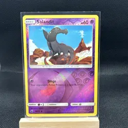 Pokemon TCG Salandit Sun & Moon Crimson Invasion 46/111 Reverse Holo Card - Image 1