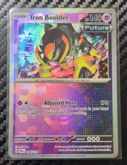 Iron Boulder 046/131 Prismatic Evolutions Pokeball Reverse Holo Pokemon Card NM - Image 1