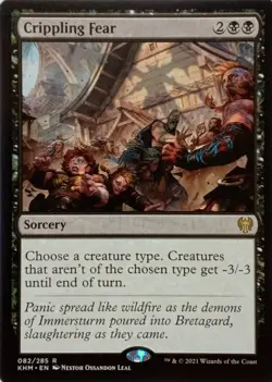 082/285 CRIPPLING FEAR RARE KALDHEIM MTG CARD - Image 1
