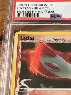 Latias EX Holon Phantoms 21/110 Rev. Foil Stamped Pokemon Card 2006. PSA MINT 9 - Image 5