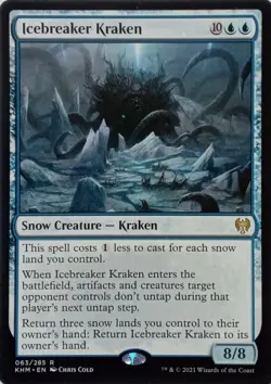 063/285 ICEBREAKER KRAKEN RARE KALDHEIM MTG CARD - Image 1